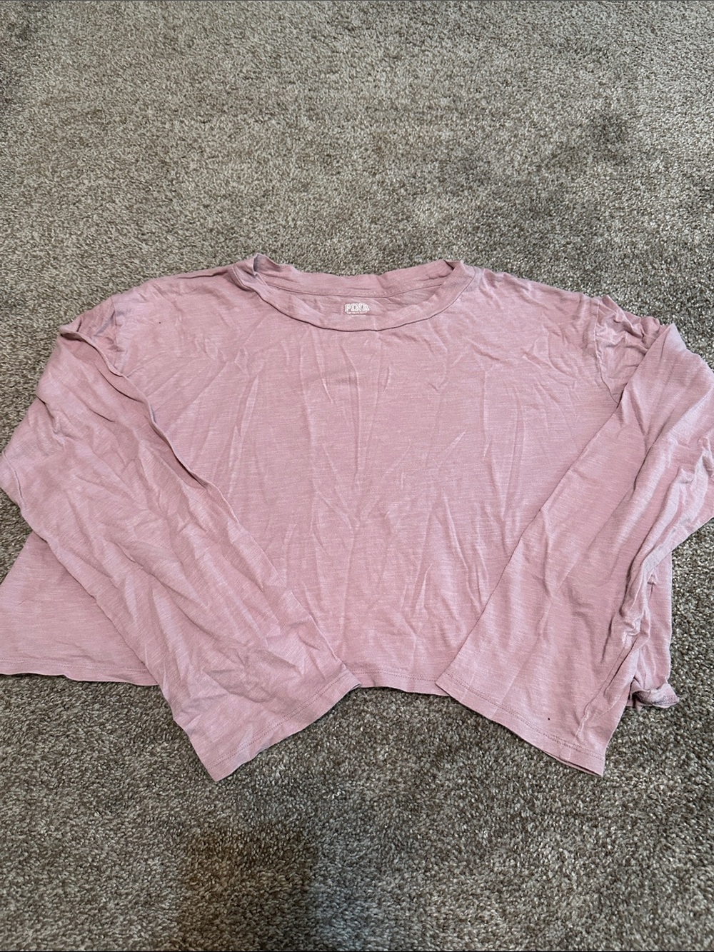 PINK Victoria's Secret Lightweight Long-Sleeve Tee - Blush Pink